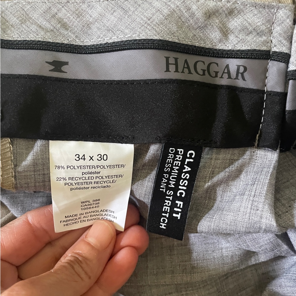 Haggar Premium Stretch Classic Fit Pants - kaki men’s waist 34
